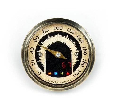 Motogadget Motoscope speedo petit 49mm analogique - lunette en laiton Vintage