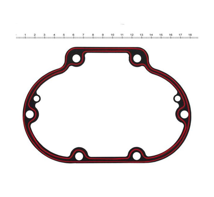 pakking stalen basis siliconen Past op: > 06-17 Dyna; 07-23 Softail,; 07-23