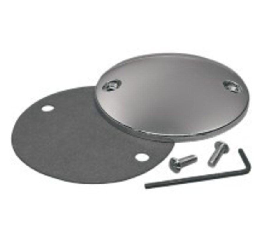 Point cover chrome Black or Wrinkle black domed Fits:> Bigtwin 70-99 and 71-21 XL Sportster