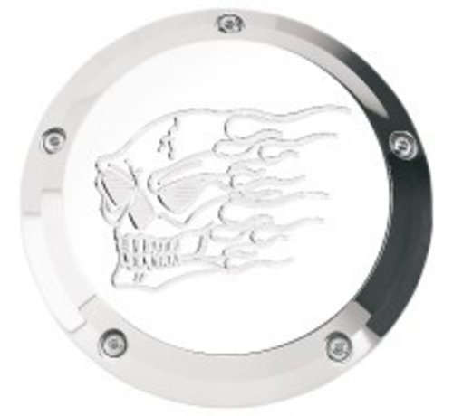 Joker Machine primary derby cover Chrome billet hot head for 70-13 Big Twin