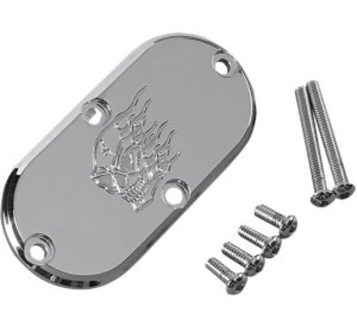 Joker Machine primary inspection cover - hothead for for 65-06 Big Twins and 86-up FXST/FLST FXWG and 93-05 FXDWG
