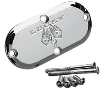 Joker Machine primary inspection cover - lucky 7 for for 65-06 Big Twins and 86-up FXST/FLST FXWG and 93-05 FXDWG