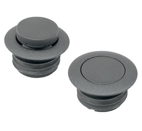 TC-Choppers tapón de gasolina del tanque de gasolina - emergente - negro arrugado para TODOS LOS MODELOS 84-2014