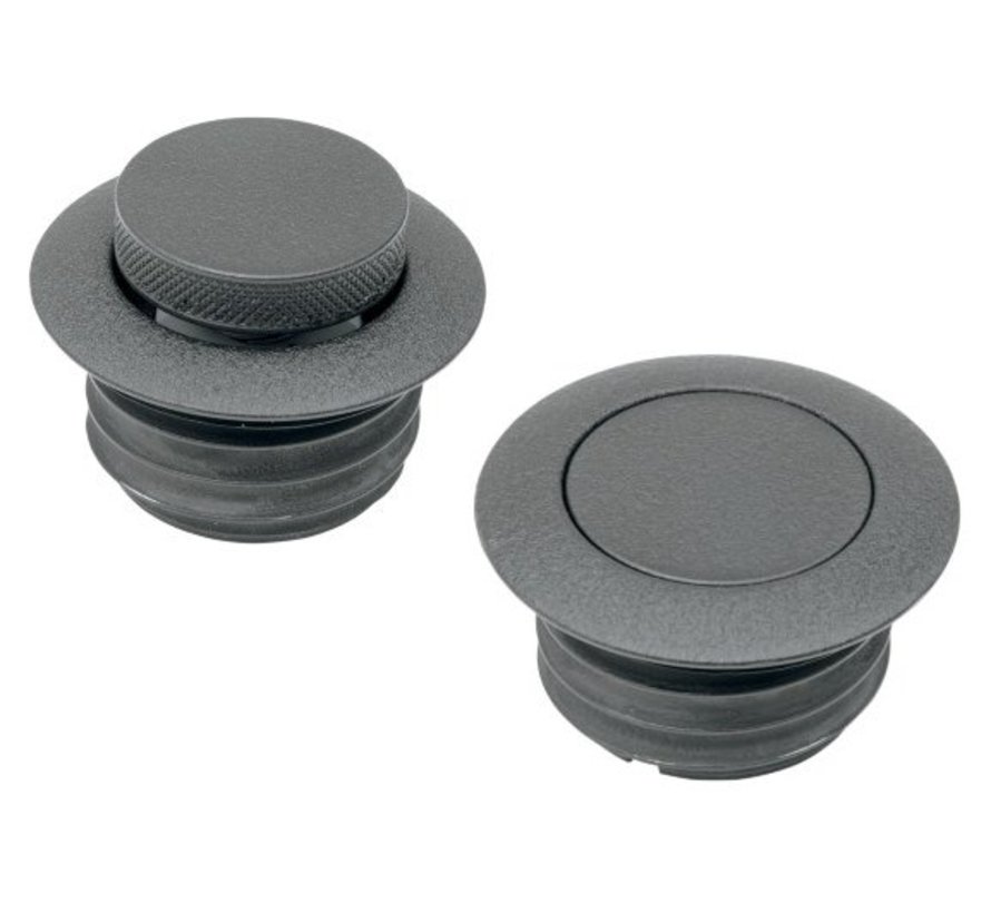 gas tank gas cap - pop-up - black wrinkle for ALL 84-2014 MODELS