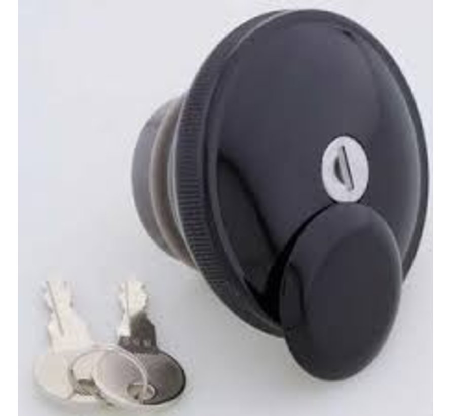 gas tank gas cap set - black - with lock