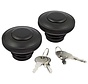 gas tank gas cap set - black - with lock