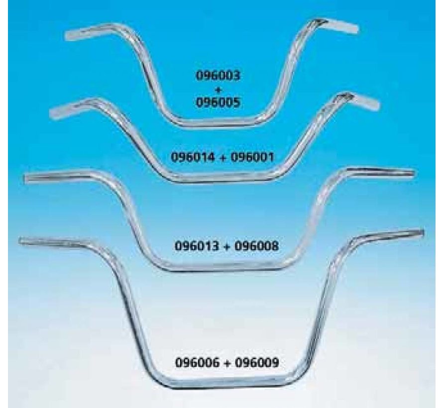 handlebars 1 inch (2 54 cm) triple Chrome plated