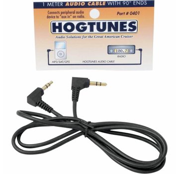 Hogtunes audio One-meter stereo audio cable with 90° ends