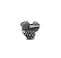 Flathead lapel pin silver patina Fits: > Universal