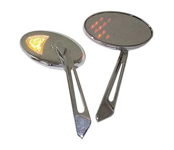 Zodiac Spiegel-LED-Blinker-Spiegel-Set - Chrom