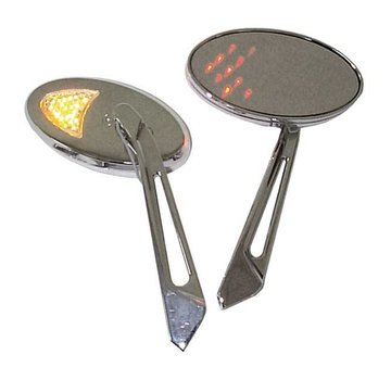 Zodiac mirror led turnsignal mirror set - Chrome