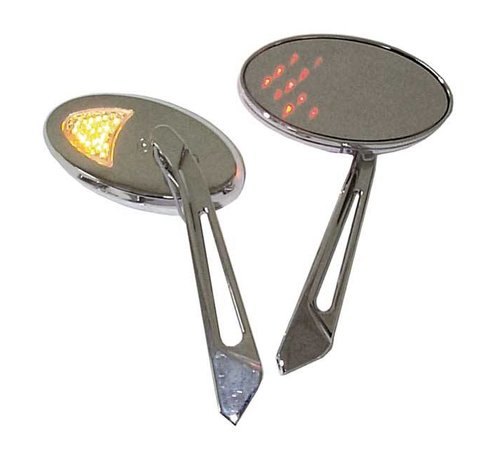 Zodiac Spiegel-LED-Blinker-Spiegel-Set - Chrom