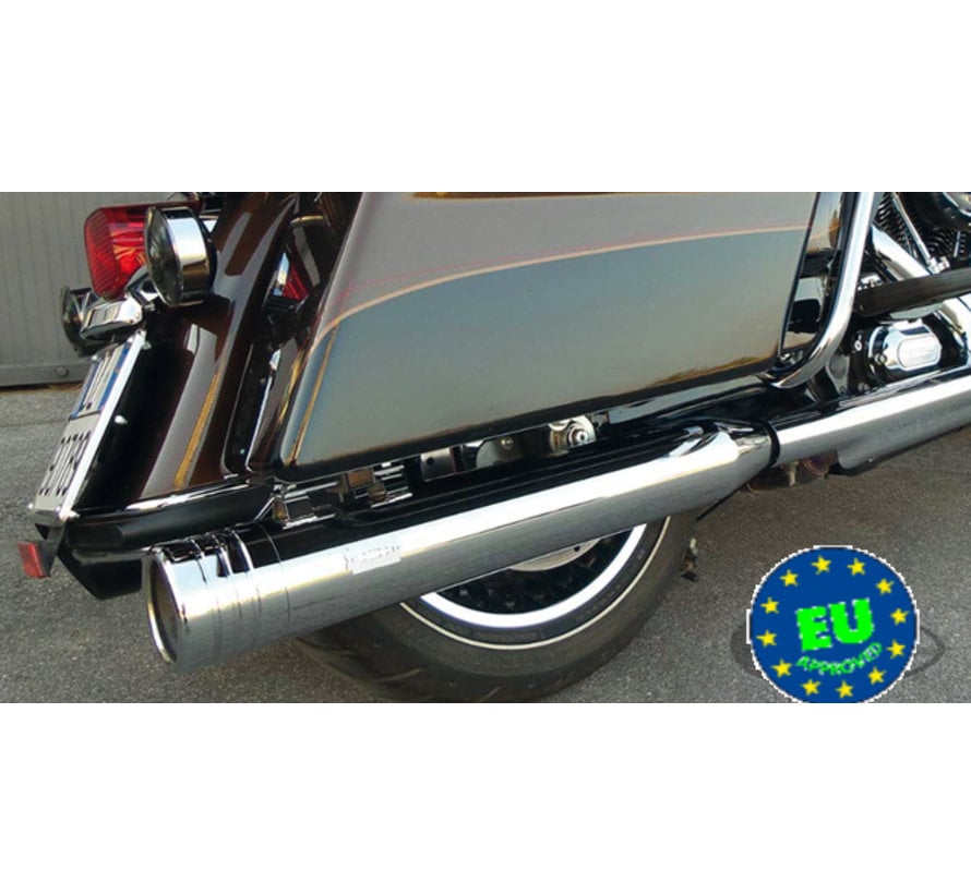 exhaust Edition 100 (3.937 inch = 100mm diameter) SlipOns with Stripe