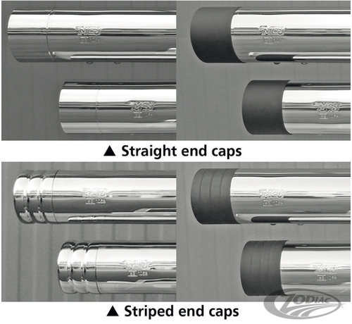 MCJ exhaust End caps for Edition 100 Style mufflers