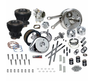 S&S 93 "Hot Set Up Kit pour 1973- '77 Harley-Davidson grands modèles jumeaux comprend 4-1 / 2" stroker Volants