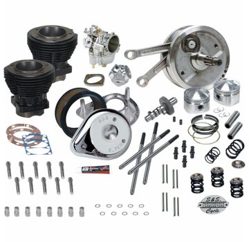 S&S Engine 93 inch Hot Set Up Kit for 1973-' 77 -Davidson® Big Twin includes 4-1/2 inch stroker flywheels