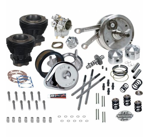 S&S Engine 93 inch Hot Set Up Kit for 1973-' 77 -Davidson® Big Twin includes 4-1/2 inch stroker flywheels