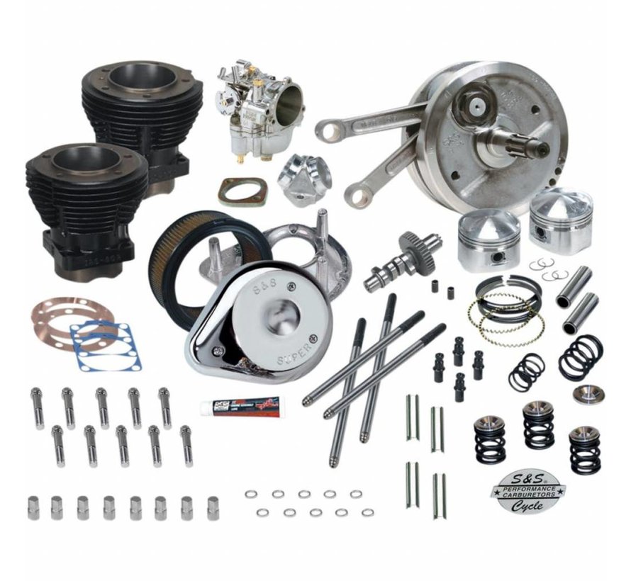 93 "Hot Set Up Kit para 1973- '77 Harley-Davidson grandes modelos gemelas incluye 4-1 / 2" Stroker volantes