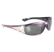 Kickstart Goggle Sunglasses Chix Sterling Grey Gradient s with Pearl Purple Frame Fits: > all Lady Bikers