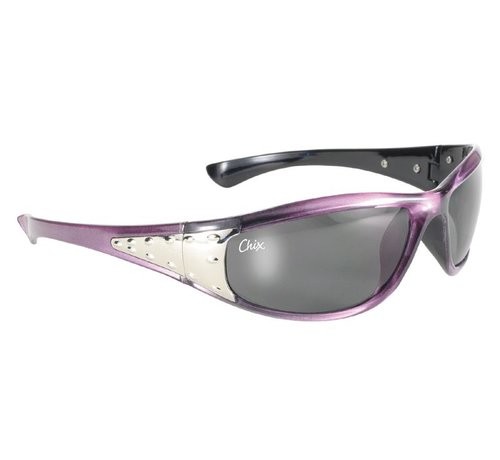 Kickstart Lunettes de soleil Lentilles Chix Sterling Gris Dégradé avec cadre Purple Pearl