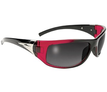 Kickstart Goggle Sunglasses Black Red Frame with Smoke Fits: > all Lady Bikers