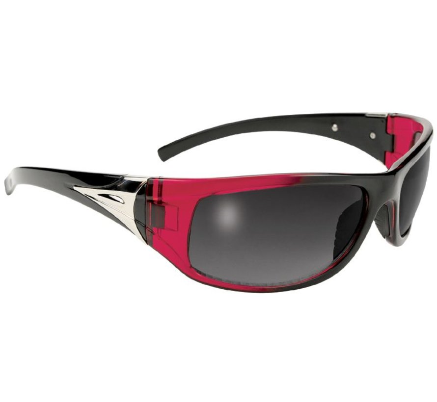 Goggle Sunglasses Black Red Frame with Smoke Fits: > all Lady Bikers