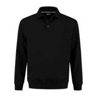 PSW300 polosweater met knoop en borstzak