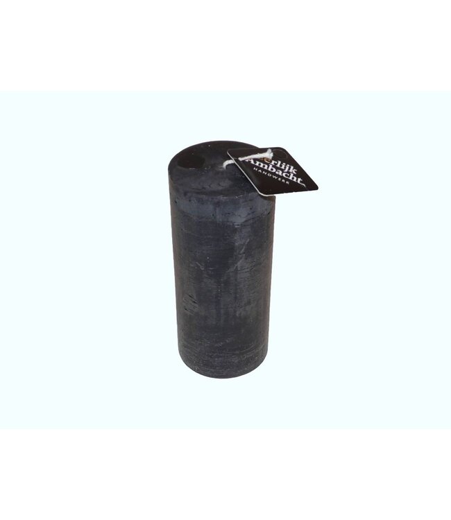 Rustieke Stompkaars Zwart Ø 68x160 mm