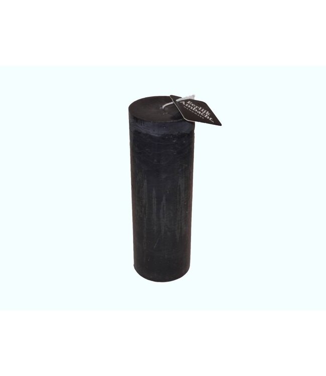 Rustieke Stompkaars Zwart Ø 68x200 mm