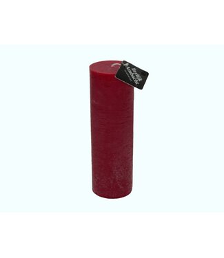 Handmade Stompkaars Rustiek Rood Ø 68x240 mm