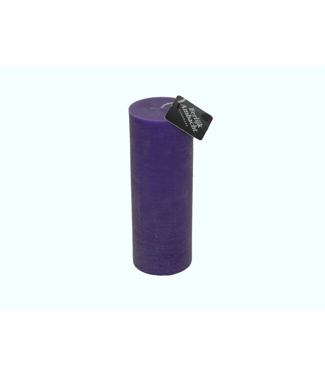 Rustieke Stompkaars Paars Ø 68x200 mm