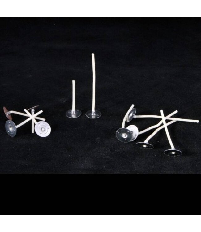 Waxinepitjes met pitvoet (100 mm) 100 st. om zelf kaarsen te maken - Copy