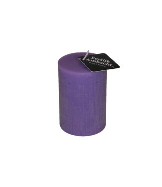 Handmade Stompkaars Rustiek Licht Paars Ø 68x100 mm
