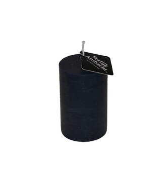 Handmade Stompkaars Rustiek Donker Blauw Ø 68x100 mm