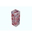 Mozaïek Kaars Vierkant Rood-Paars-Kobalt blauw 6x6x16 cm