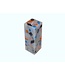 Mozaïek Kaars Vierkant Donker Blauw-Felblauw-Oranje 6x6x16 cm