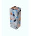 Mozaïek Kaars Vierkant Donker Blauw-Felblauw-Oranje 6x6x16 cm