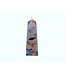 Mozaïek Kaars Obelisk Donkerblauw-Felblauw-Oranje 6,8x6,8x25 cm