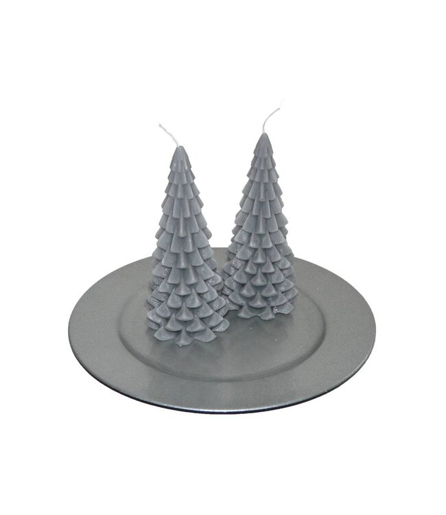 Kerstboom Kaars - Christmas Tree Candle Grey 20x10 cm
