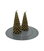 Handmade Kerstboom Kaars - Christmas Tree Candle Gold 20x10 cm