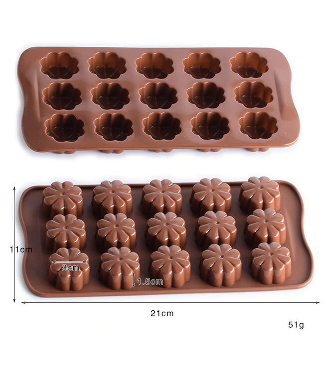 Siliconenmal voor Waxmelts - Bloemen - Zelf waxmelts maken