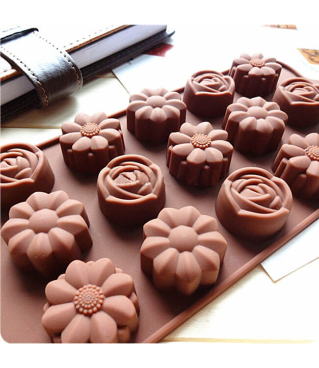 Siliconenmal voor Waxmelts Rozen en Bloemen - Zelf waxmelts maken