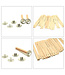 Houten pit Kruis 13x130 mm met clip per 10 st. - Zelf kaarsen maken