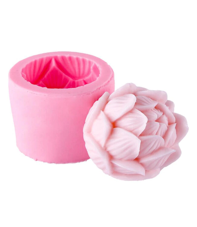 Siliconen kaarsenmal Lotus bloem 77x50 mm - Kaarsen maken