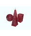 Assorti Kaarsen 3 stuks Rustique Bordeaux Rood