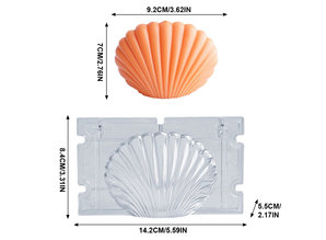 Kaarsenmal Schelp Groot 92x70x48 mm  - Kaarsen maken