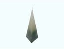 Piramide Kaars DuoColor Groen-Wit 6x6x23 cm