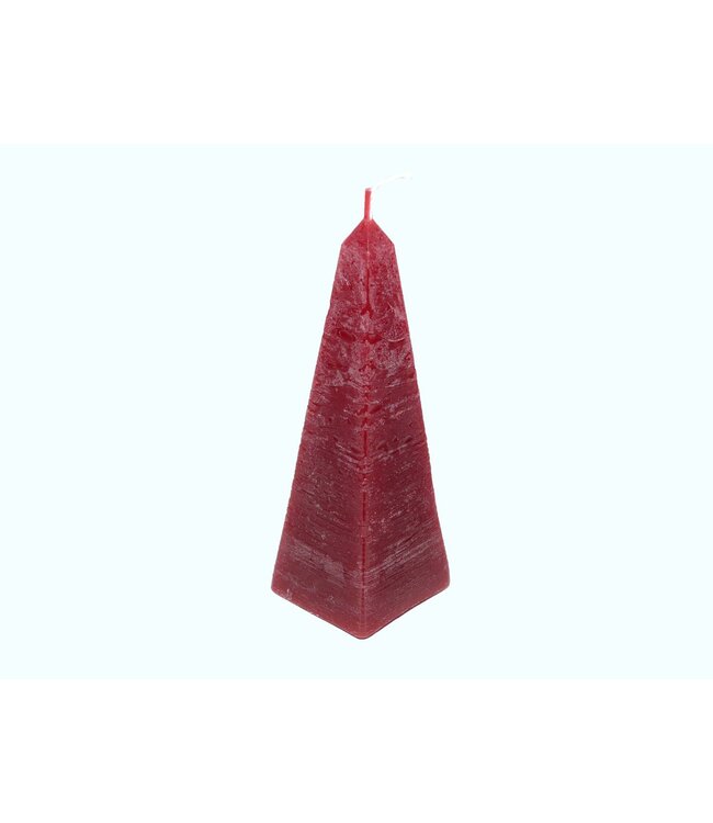 Kaars Obelisk Rustique Bordeaux Rood 8x18 cm