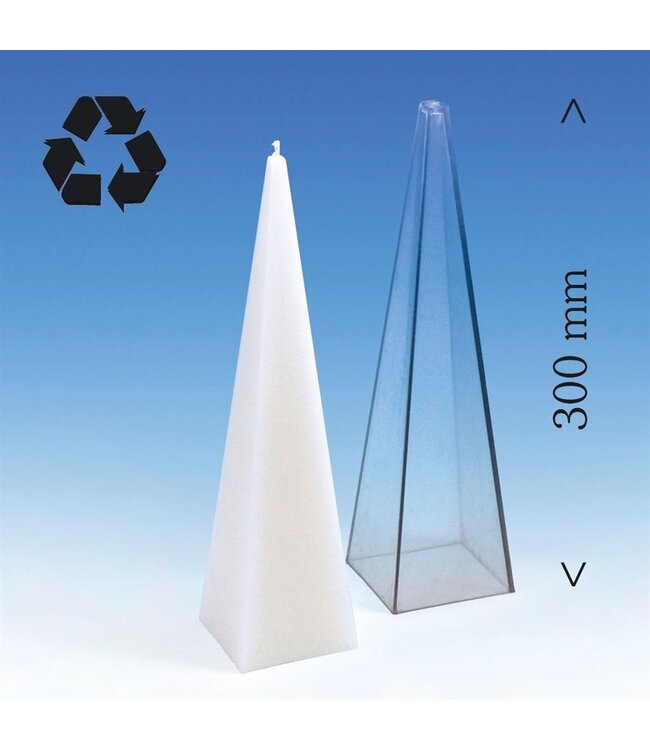 Kaarsenmal Piramide Groot 75x75x300 mm - Kaarsen maken