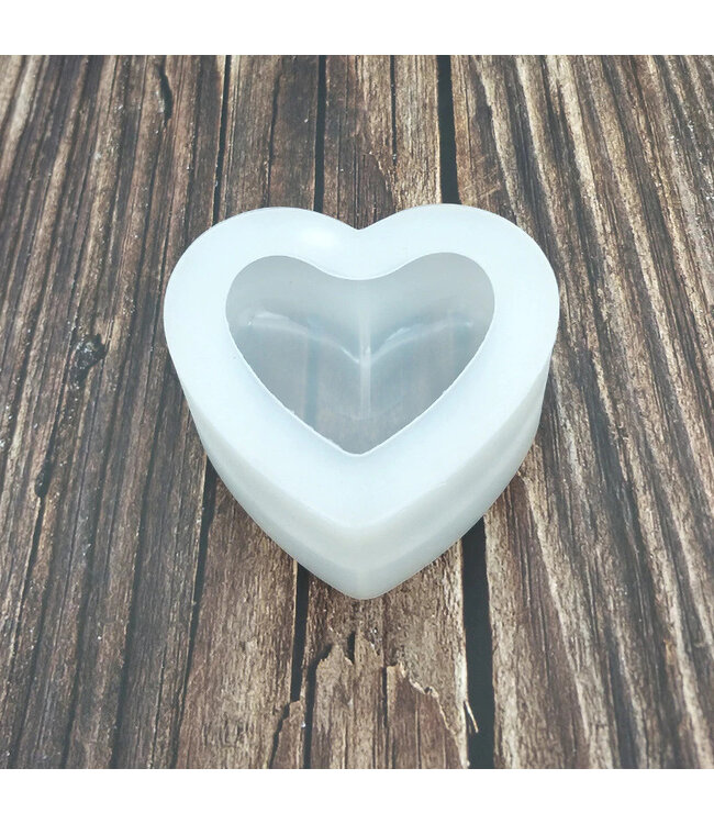 Siliconen kaarsenmal Hart 80x60x40 mm - Kaarsen maken